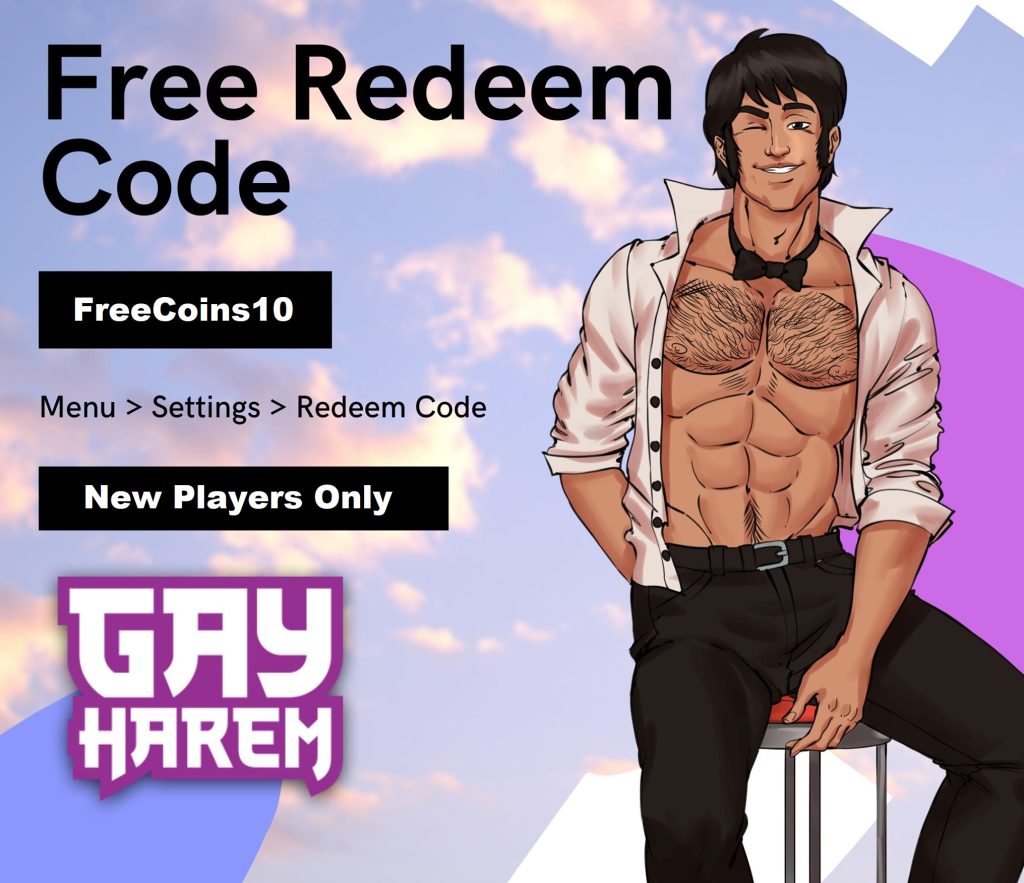 Use Gay Harem Game promo code "FreeCoins10" for FREE $10 pack of Gay Harem Kobans